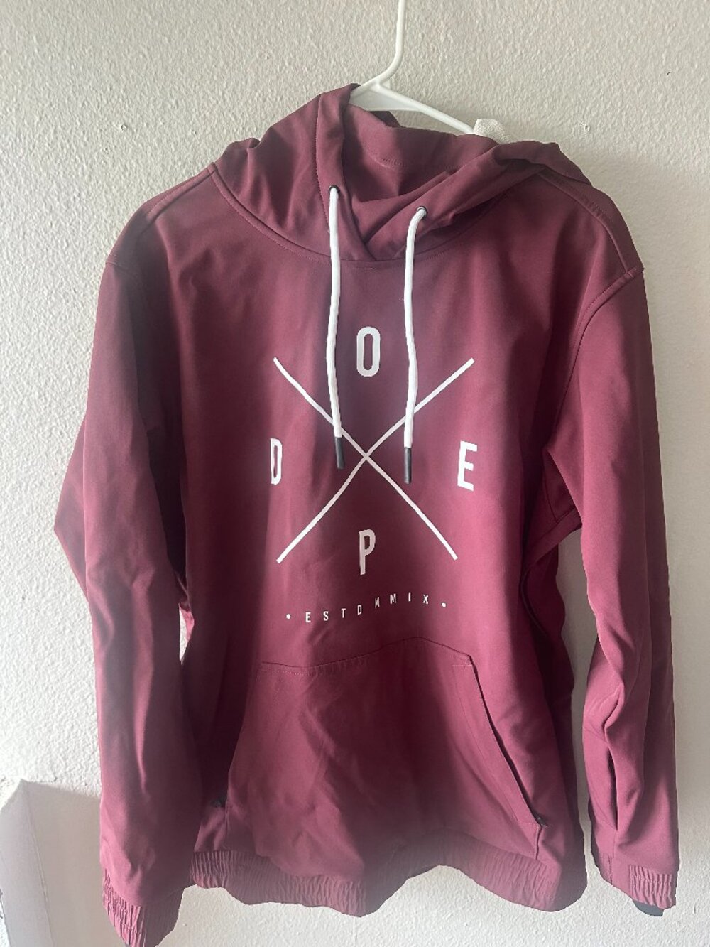 Dope Snow Ski Hoodie Large MMIX FW21 Yeti Burgundy Snowboard Jacket Fleece